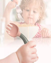 Baby Twist Spoon Fork Set with Travel Case Easy Grip Bendable Toddler Training Set Pink